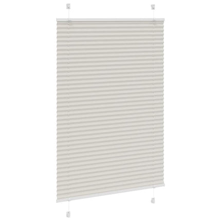 Plisserad persienn ljusgrå 90x150 cm tyg bredd 89,4cm polyester