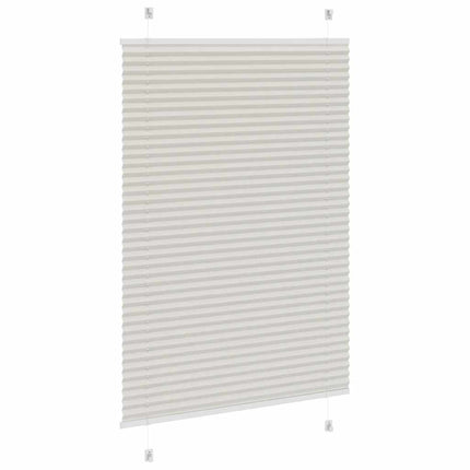 Plisserad persienn ljusgrå 90x150 cm tyg bredd 89,4cm polyester