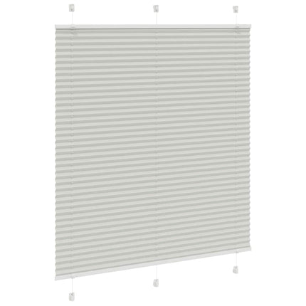 Plisserad persienn ljusgrå 115x150 cm tyg bredd 114,4cm