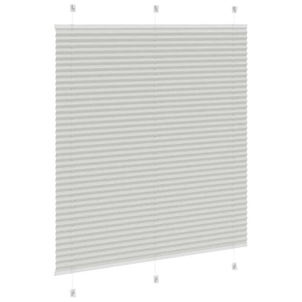 Plisserad persienn ljusgrå 115x150 cm tyg bredd 114,4cm