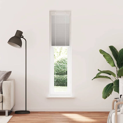 Plisserad persienn ljusgrå 45x200cm tyg bredd 44,4cm polyester
