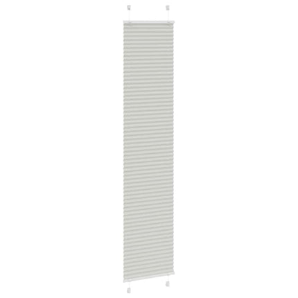 Plisserad persienn ljusgrå 50x200cm tyg bredd 49,4cm polyester