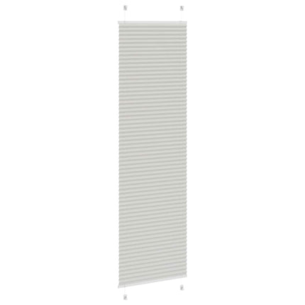 Plisserad persienn ljusgrå 65x200cm tyg bredd 64,4cm polyester