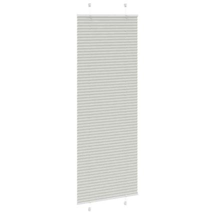 Plisserad persienn ljusgrå 75x200 cm tyg bredd 74,4cm polyester