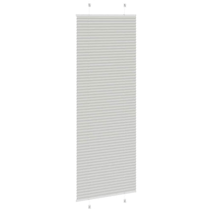 Plisserad persienn ljusgrå 75x200 cm tyg bredd 74,4cm polyester