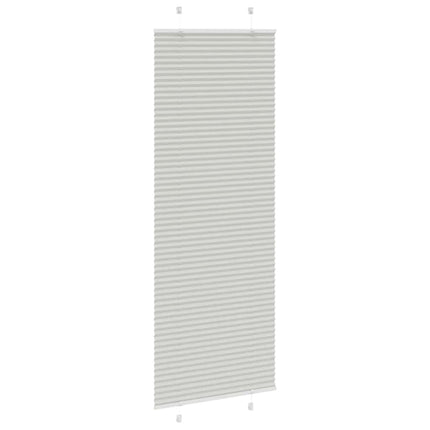 Plisserad persienn ljusgrå 80x200 cm tyg bredd 79,4cm polyester