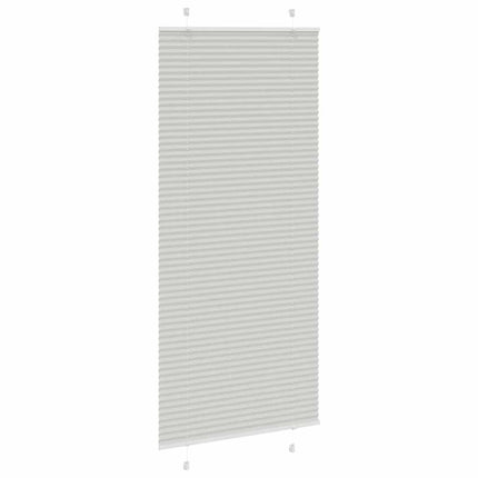 Plisserad persienn ljusgrå 85x200 cm tyg bredd 84,4cm polyester