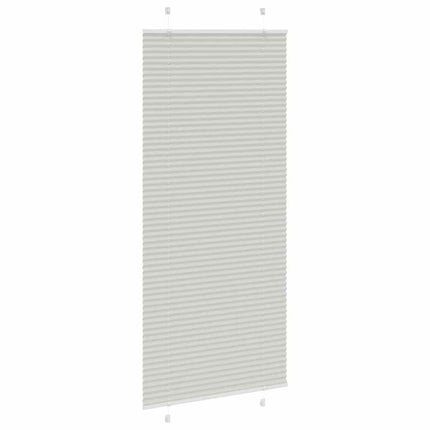 Plisserad persienn ljusgrå 90x200 cm tyg bredd 89,4cm polyester