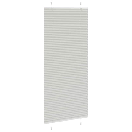 Plisserad persienn ljusgrå 95x200 cm tyg bredd 94,4cm polyester