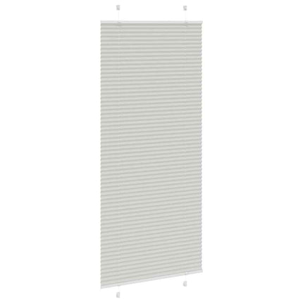 Plisserad persienn ljusgrå 100x200 cm tyg bredd 99,4 cm