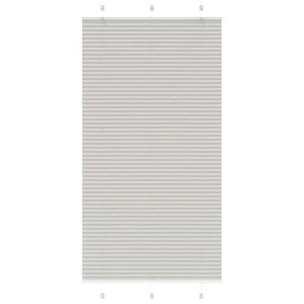 Plisserad persienn ljusgrå 110x200 cm tyg bredd 109,4cm