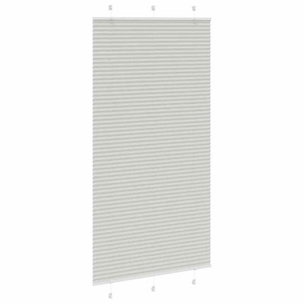 Plisserad persienn ljusgrå 110x200 cm tyg bredd 109,4cm