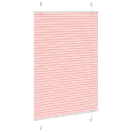 Plisserad persienn rosa 95x100 cm tyg bredd 94,4 cm polyester