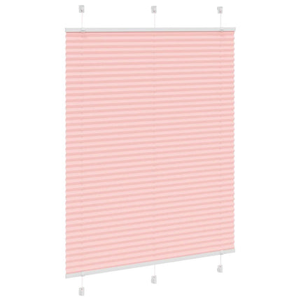 Plisserad persienn rosa 105x150 cm tyg bredd 104,4cm polyester