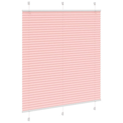 Plisserad persienn rosa 120x150 cm tyg bredd 119,4cm polyester