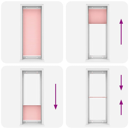Plisserad persienn rosa 80x200 cm tyg bredd 79,4 cm polyester