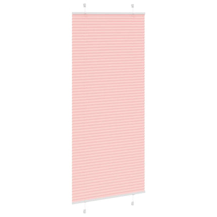 Plisserad persienn rosa 90x200 cm tyg bredd 89,4 cm polyester