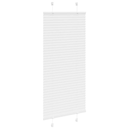 Plisserad persienn vit 65x100cm tyg bredd 64,4cm polyester