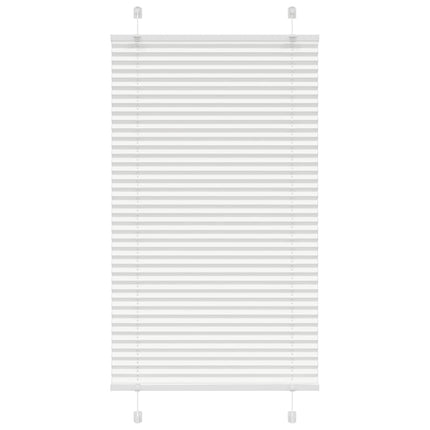 Plisserad persienn vit 75x100 cm tyg bredd 74,4 cm polyester