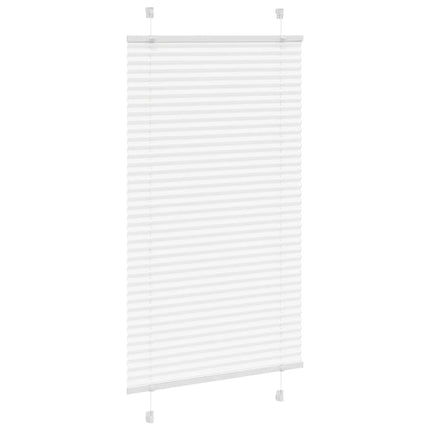 Plisserad persienn vit 75x100 cm tyg bredd 74,4 cm polyester