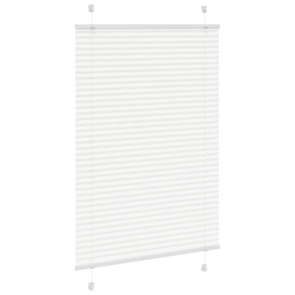 Plisserad persienn vit 85x100 cm tyg bredd 84,4 cm polyester