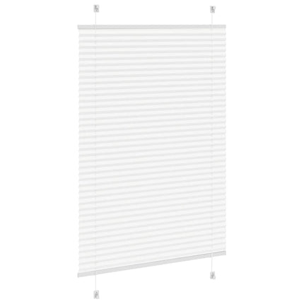 Plisserad persienn vit 85x100 cm tyg bredd 84,4 cm polyester