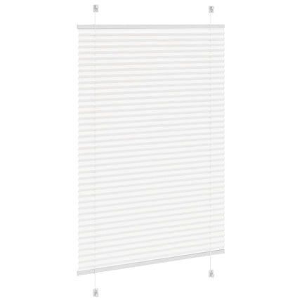 Plisserad persienn vit 95x100 cm tyg bredd 94,4 cm polyester