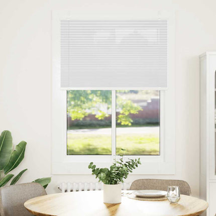 Plisserad persienn vit 100x100 cm tyg bredd 99,4 cm polyester