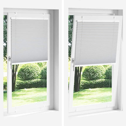 Plisserad persienn vit 70x150 cm tyg bredd 69,4 cm polyester