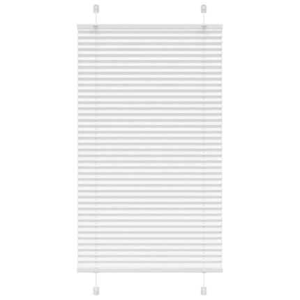 Plisserad persienn vit 75x150 cm tyg bredd 74,4 cm polyester