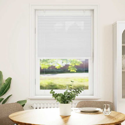 Plisserad persienn vit 75x150 cm tyg bredd 74,4 cm polyester