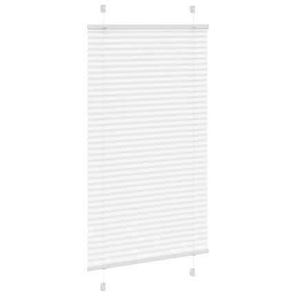 Plisserad persienn vit 80x150 cm tyg bredd 79,4 cm polyester