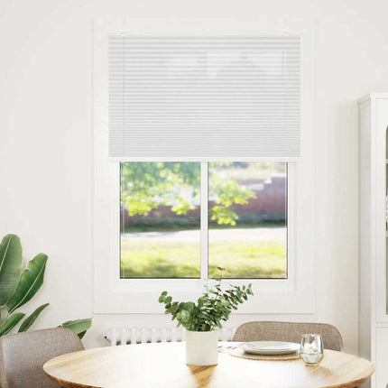 Plisserad persienn vit 85x150 cm tyg bredd 84,4 cm polyester