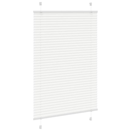 Plisserad persienn vit 85x150 cm tyg bredd 84,4 cm polyester
