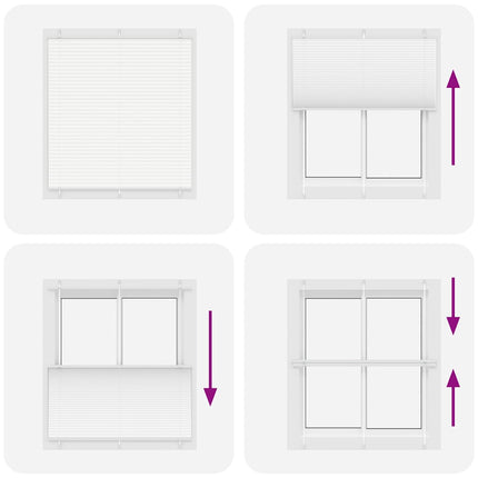 Plisserad persienn vit 120x150 cm tyg bredd 119,4cm polyester