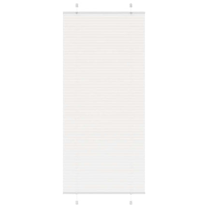Plisserad persienn vit 85x200 cm tyg bredd 84,4 cm polyester