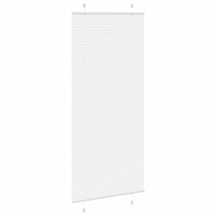 Plisserad persienn vit 85x200 cm tyg bredd 84,4 cm polyester
