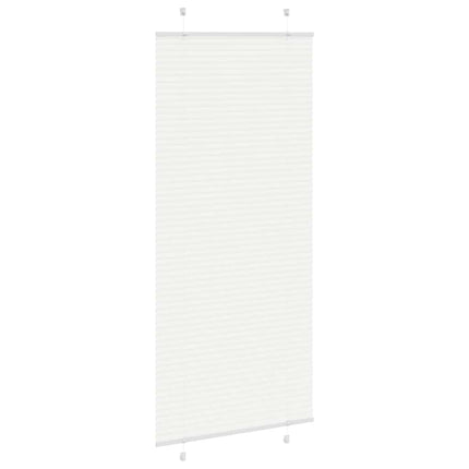 Plisserad persienn vit 95x200 cm tyg bredd 94,4 cm polyester