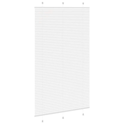 Plisserad persienn vit 120x200 cm tyg bredd 119,4cm polyester