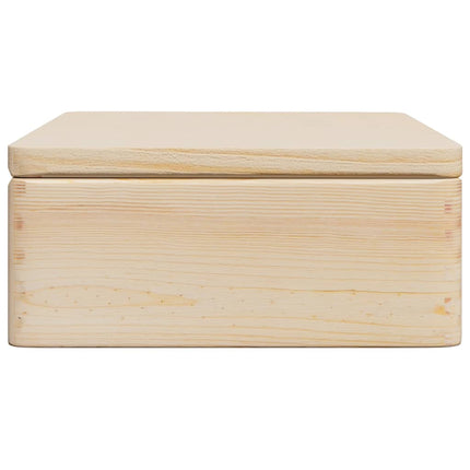 Trälåda med lock 40x30x13 cm massiv furu