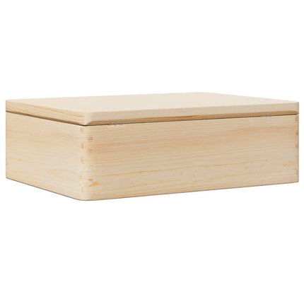 Trälåda med lock 40x30x13 cm massiv furu