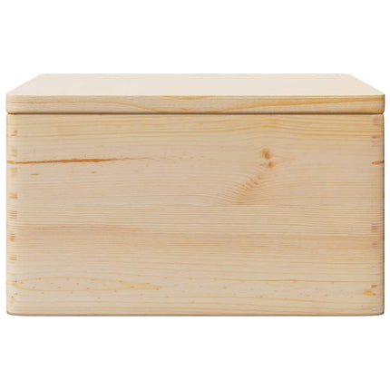 Trälåda med lock 40x30x23 cm massiv furu