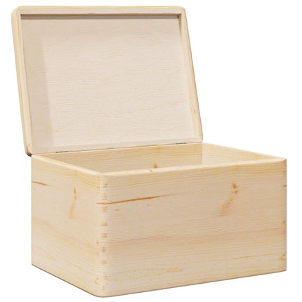 Trälåda med lock 40x30x23 cm massiv furu
