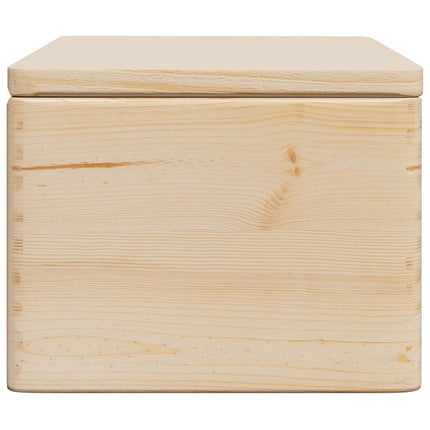 Trälåda med lock 40x30x23 cm massiv furu