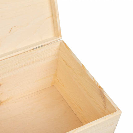 Trälåda med lock 40x30x23 cm massiv furu