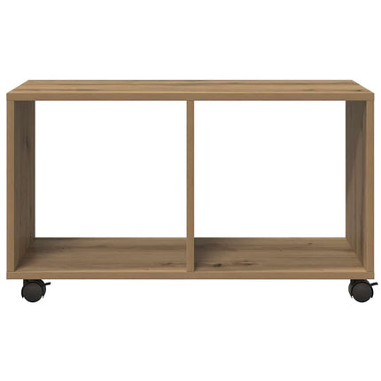 Skåp med hjul ek 72x33x42,5 cm konstruerat trä