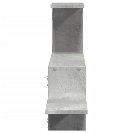 Vägghylla betonggrå 104x15x49 cm konstruerat trä