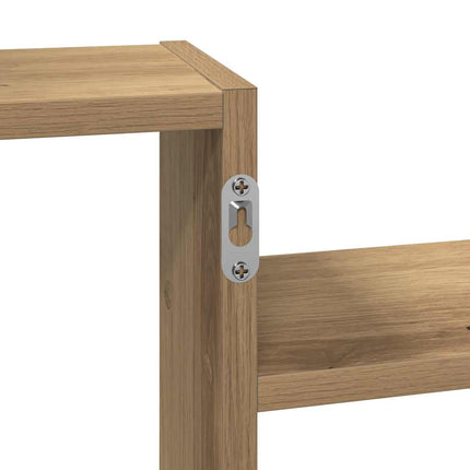 Vägghylla ek 104x15x49 cm konstruerat trä