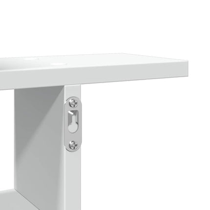 Vägghyllor 2 st vit 38x12x38 cm konstruerat trä