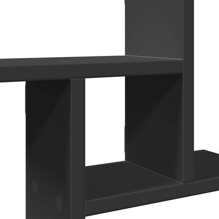 Vägghyllor 2 st svart 38x12x38 cm konstruerat trä